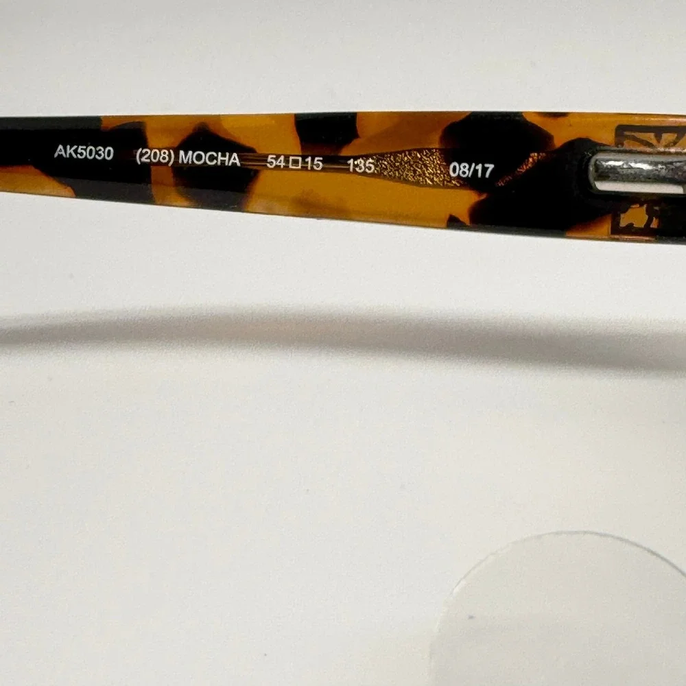Anne Klein AK5030 Mocha Eyeglasses Tortoise Rectangle Frames 54-15-135 Lion Logo